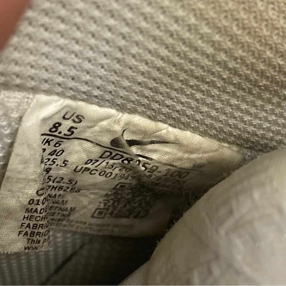 Nike Shoes Womens 8.5 Air Force 1 Athletic Low Sneakers DD8959-100 White Leather - Image 11