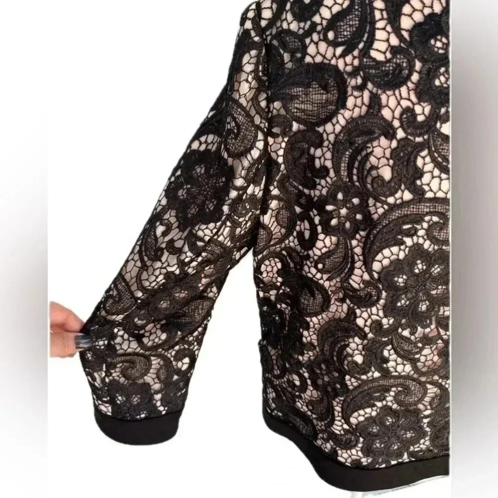 Boston Proper lace overlay elegant lined jacket - size L - Image 7