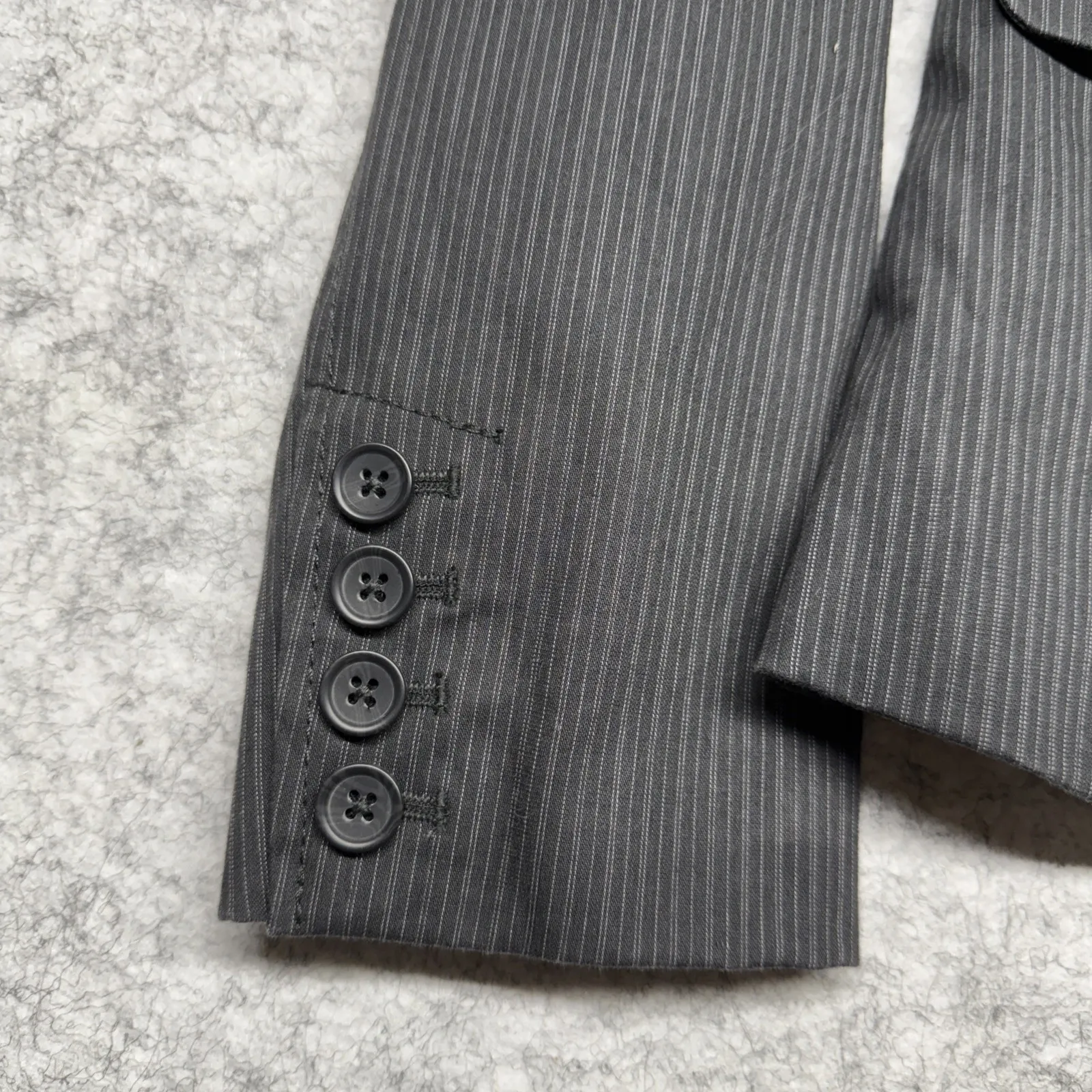 Banana‎ Republic Women's Blazer Size 2 Grey Striped Business Classy - Image 2