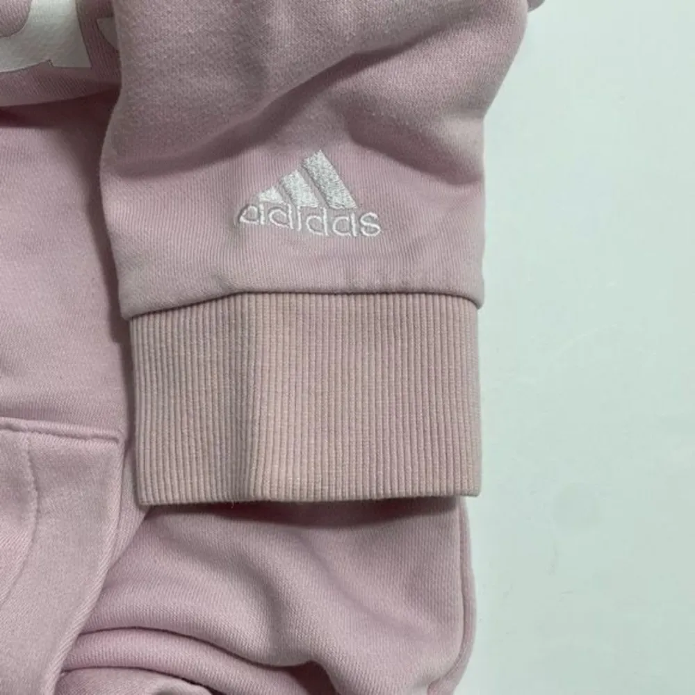 adidas Sportswear Womens Essentials Oversize Fleece Hoodie Sweatshirt Pink Small - Image 5