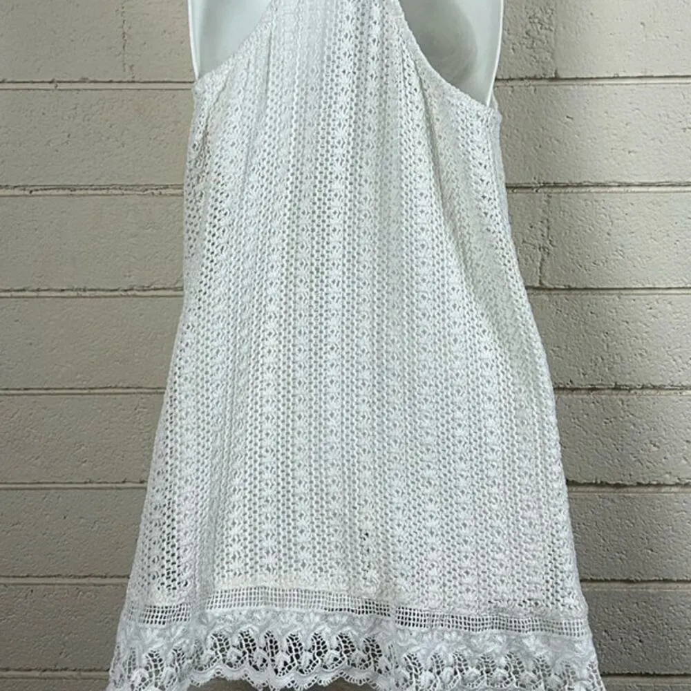 Francesca’s White Crochet Coverup size S - Image 8