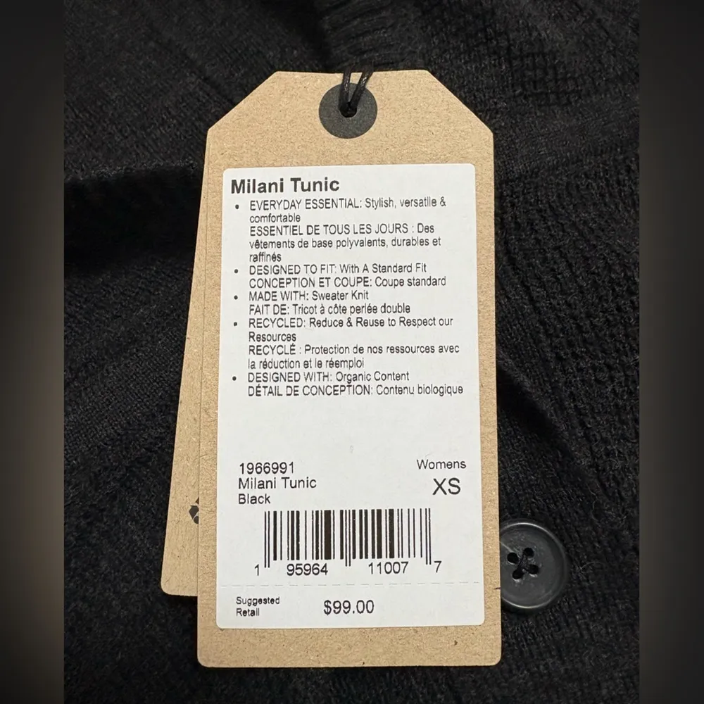 Prana Milani‎ Tunic XS Dark Grey Waffle Sweater Knit New With Tags - Image 5