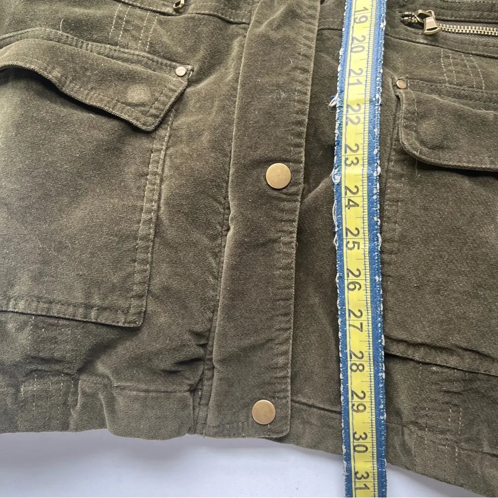 New York & Company Dark Olive Utility Jacket Large Green - Image 8
