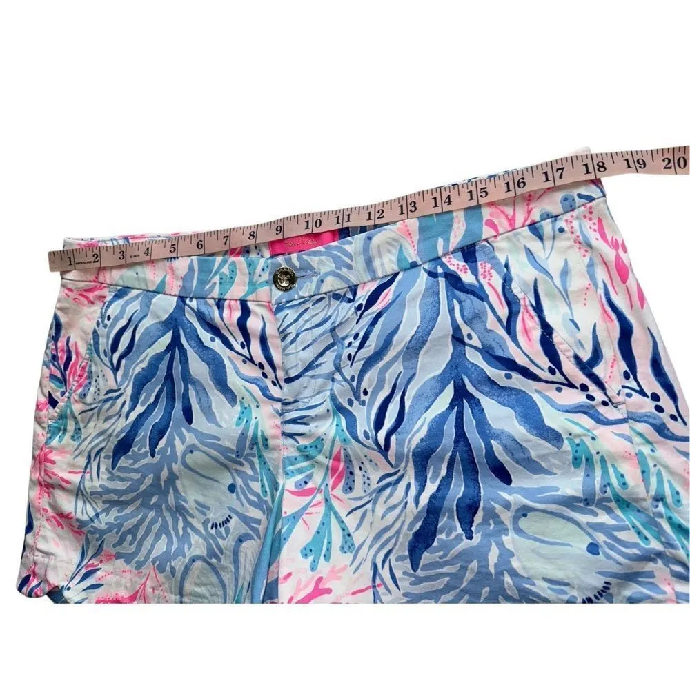 Lilly Pulitzer Buttercup Stretch Short In Crew Blue Tint Kaleidoscope Size 12 - Image 11