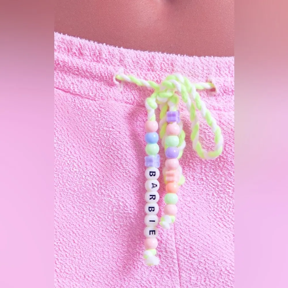 Barbie Graphic Beaded Joggers Pink Size L - Image 4