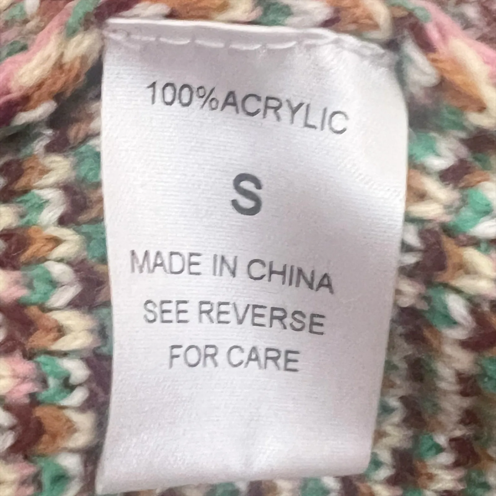 Haptics by Holly Harper Colorful Color Block Checker Knit Sweater Size Small Green - Image 9