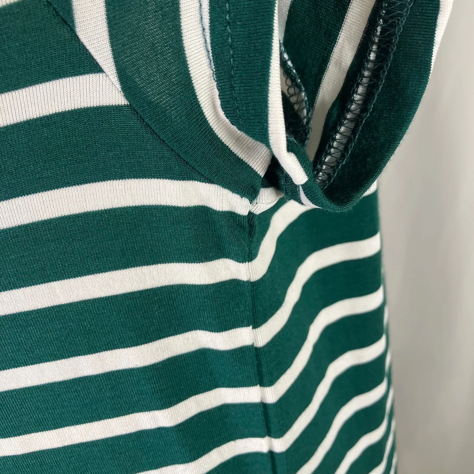 She + Sky Women's Striped Maxi‎ Dress Green White Casual Summer Size L - Image 4