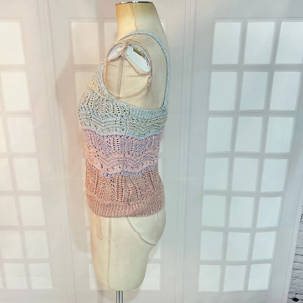 Heartloom ombré colorful knit sleeveless top size xs - Image 7