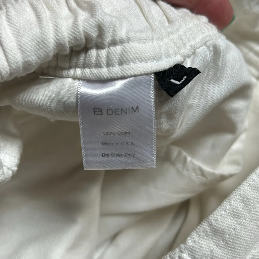 EB denim white pants Size L - Image 6