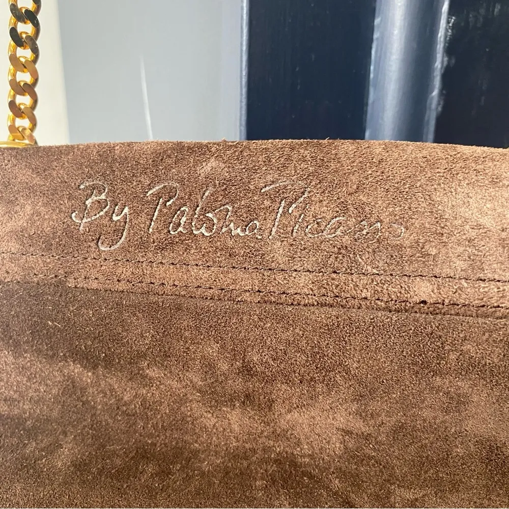 •Paloma Picasso petite suede purse• Brown - Image 4