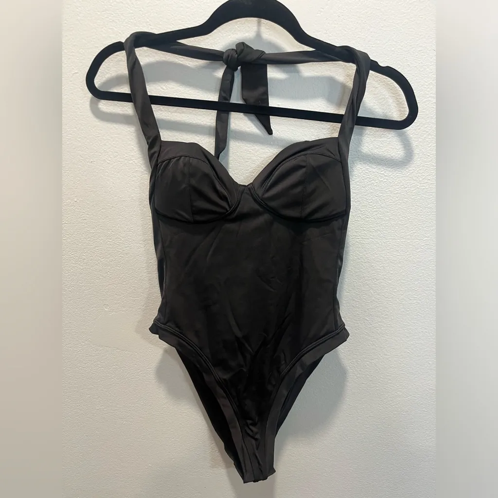 NWT WE ARE HAH X Free People pull through bathing suit Black Size M - Image 4