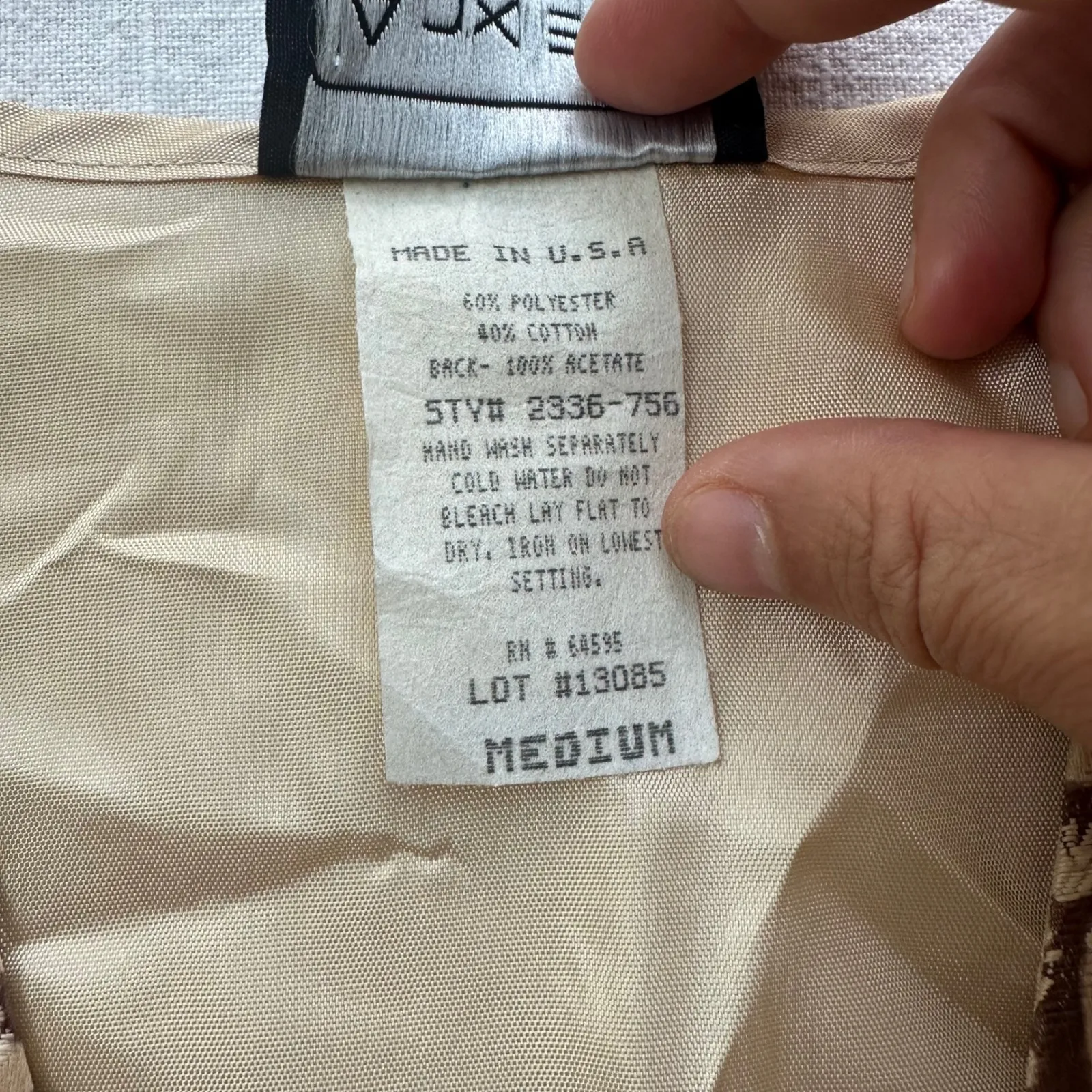 Anxiety Vintage Floral Tapestry‎ Vest Sleeveless Top Medium M Boho Western Tan - Image 6