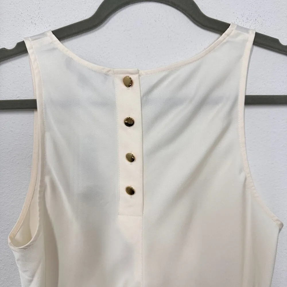 J. Crew Cream Suiting Sleeveless Shell Tank Top in Everyday Crepe Size XS NWT‎ - Image 3