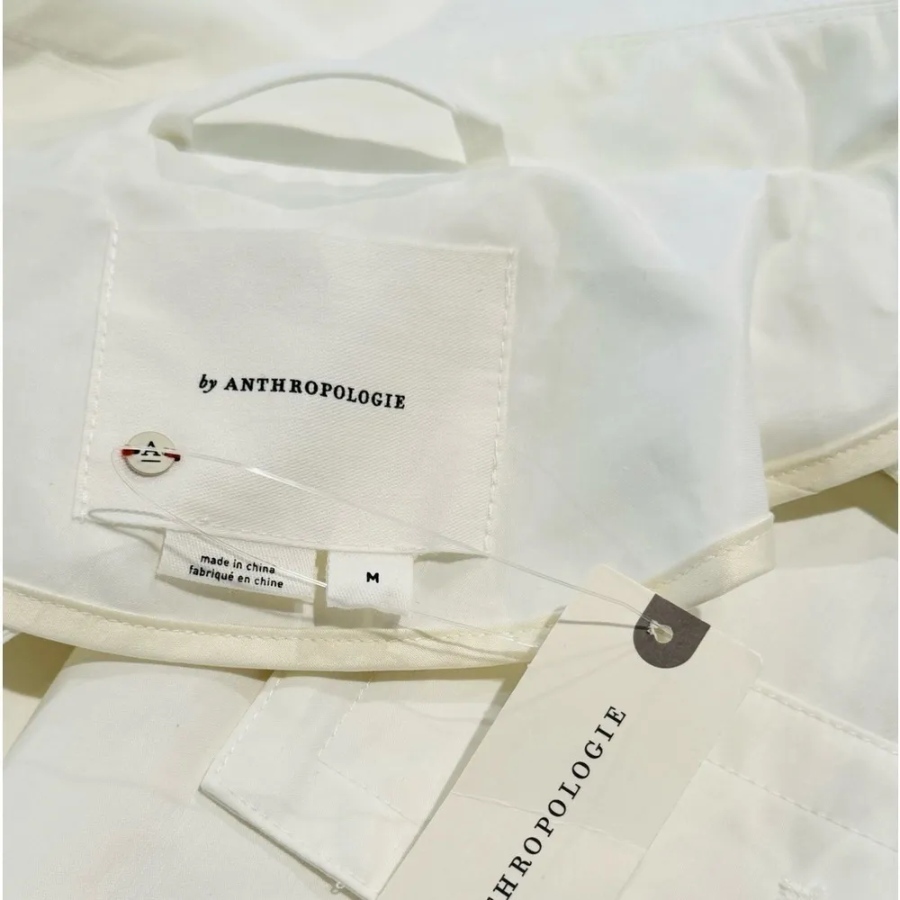 ANTHROPOLOGIE Tropical Printed Oversized Trench Coat Spring Unique Size M NEW - Image 14