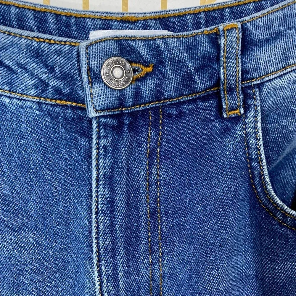 ALC A.L.C. Malone Jeans Pant Cropped High Waist‎ Denim Medium Wash Blue Size 10 - Image 8
