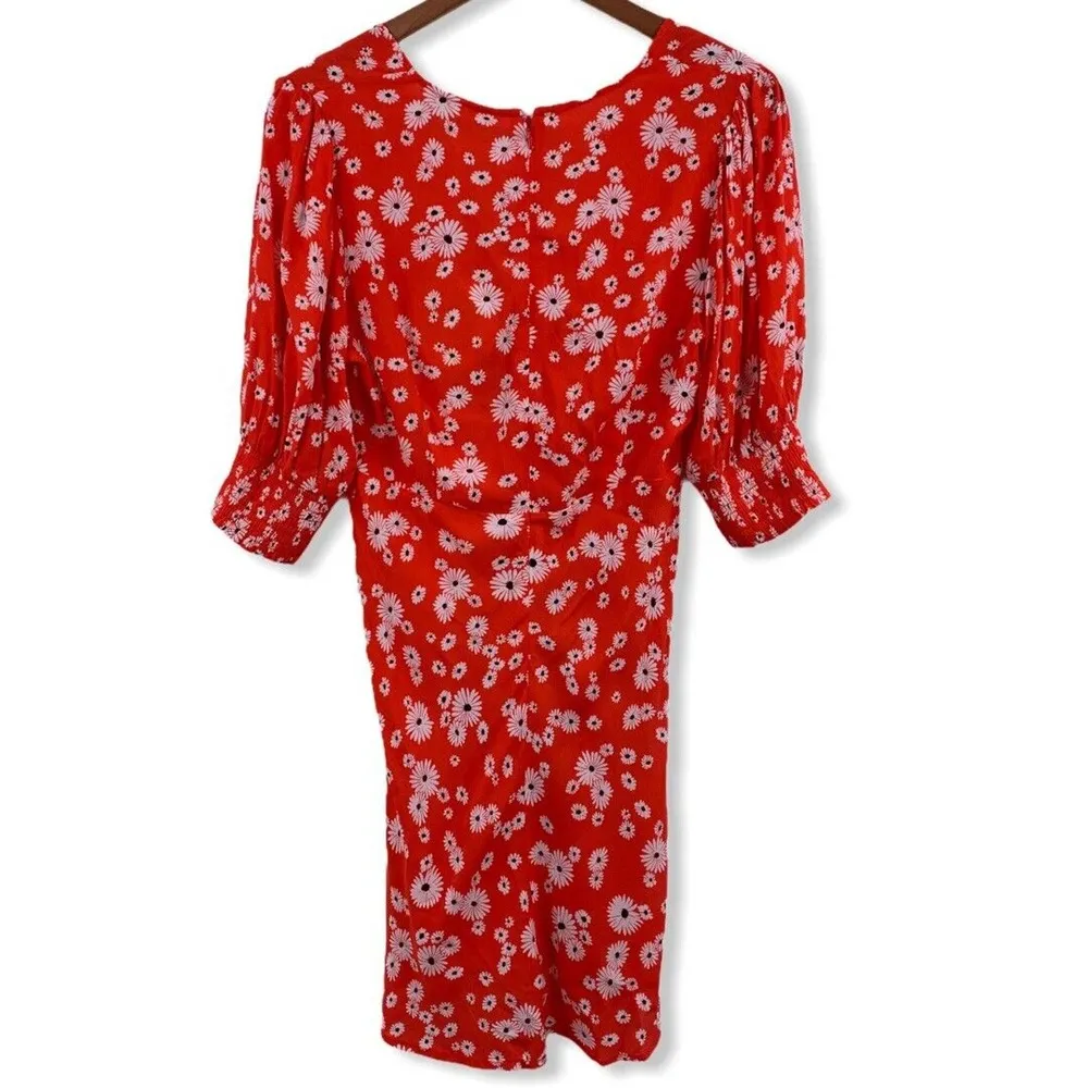 Rixo for Target Red Daisy Floral Puff Sleeve Swing Dress New Size 16W/18W - Image 70