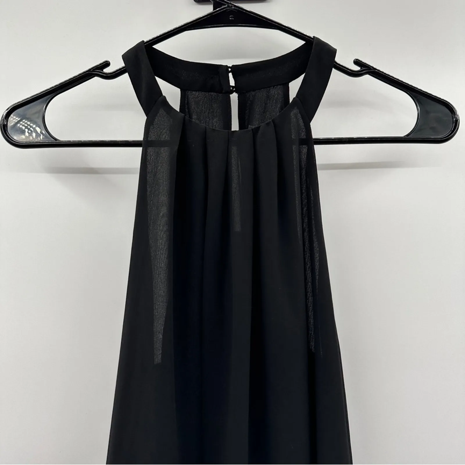 ASTR Black Chiffon Sleeveless Halter Swing‎ Flowy Mini Dress Size XS NWT - Image 2
