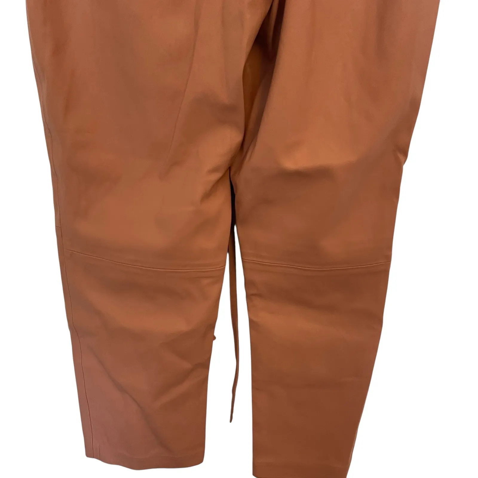 Blank NYC Pleated Tapered Faux Leather Cropped Pants Peach Womens Size 27 $118 - Image 8