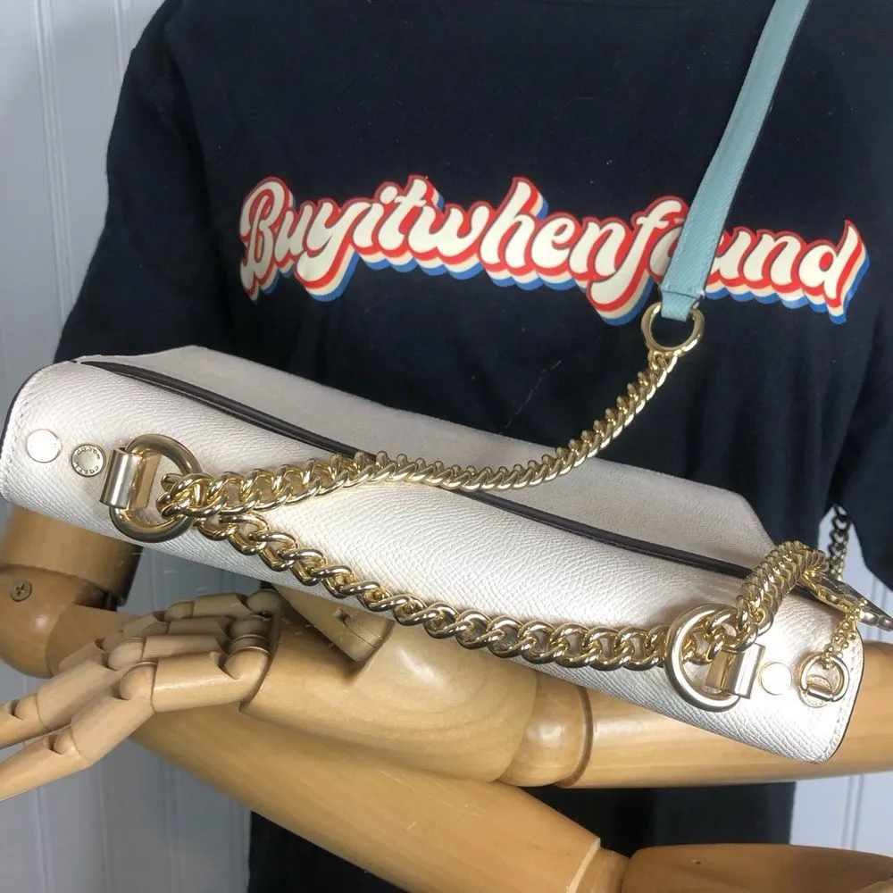 Leather Single Flap Crossbody Shoulder Bag Rainbow Leather Side Inset NWOT - Image 5