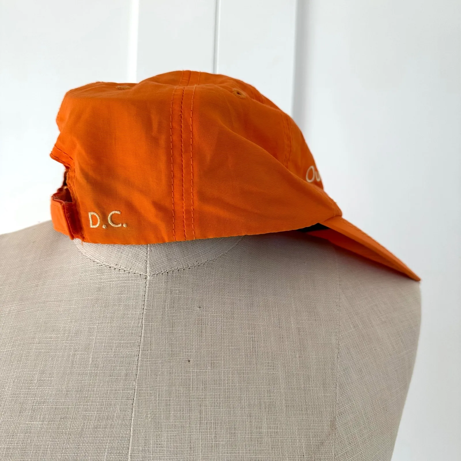 Outdoor Voices Orange Nylon Cap Embroidered Logo Baseball Hat DC‎ - Image 6