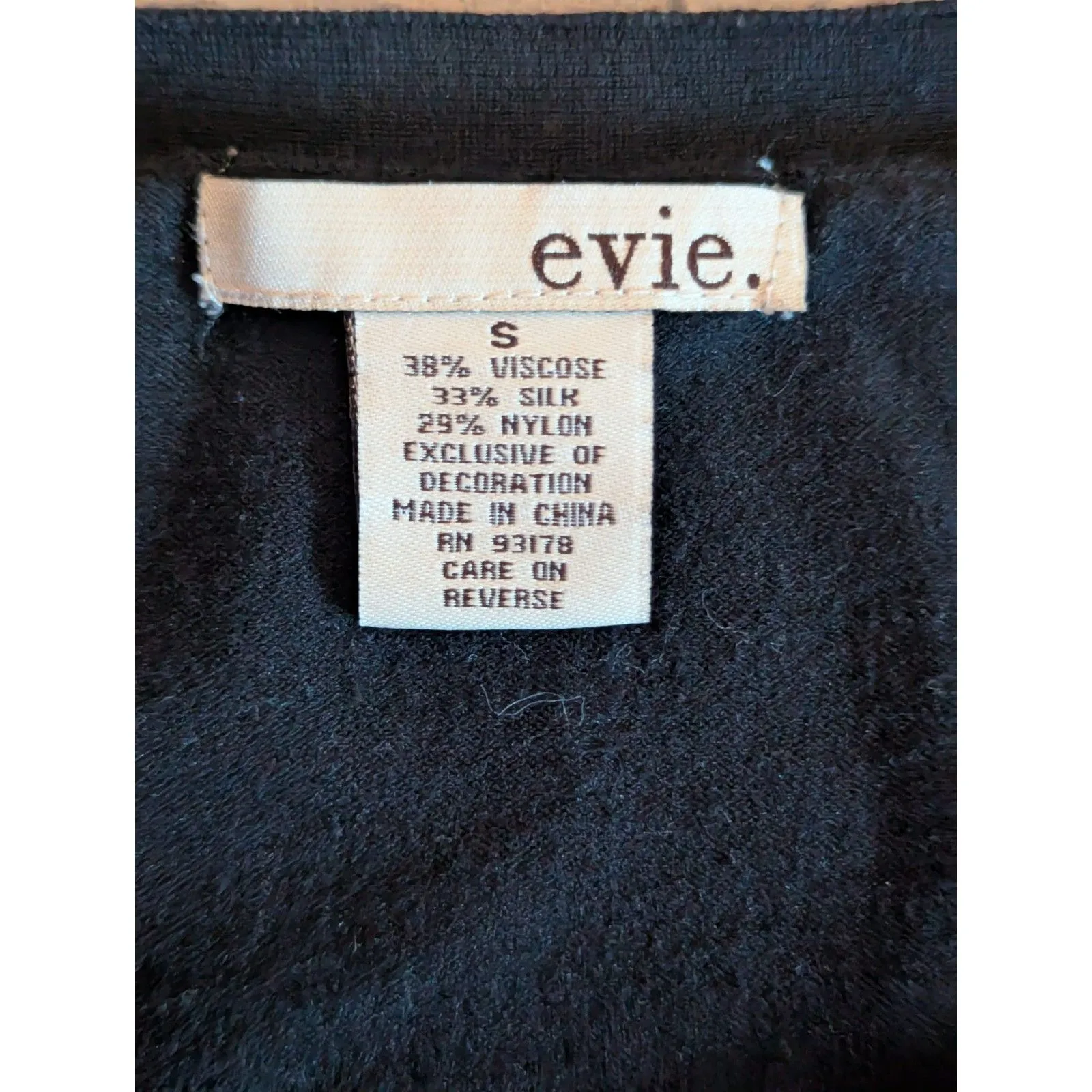 Evie. S Black Silk Blend Cardigan with 3D Rosette Ruffle Embellishments - Image 3