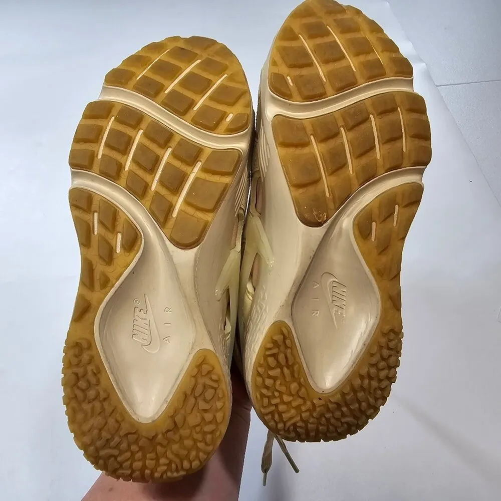 Nike Air Huarache Craft Sneaker in Sanddrift, Team Gold, Pink Oxford, & Earth - Image 8