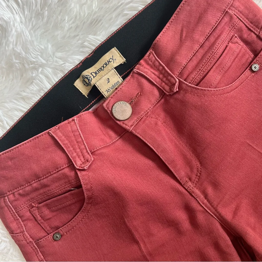 Democracy Tummy Control Booty Lift Jeans Size 2 – Brick Color - Image 7