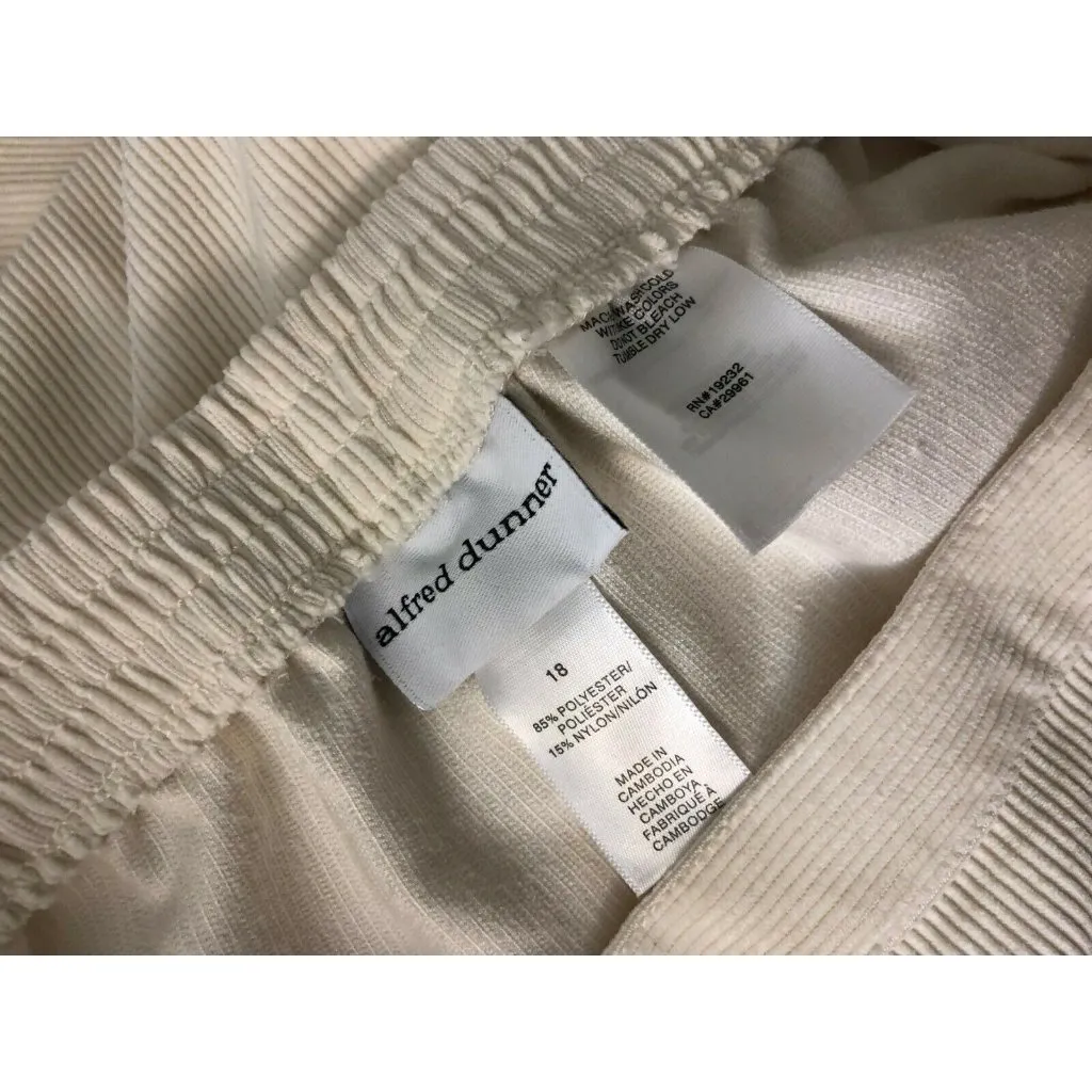 Alfred Dunner Classic Fit Pants 18 Plus Size Womens Nylon Pull On Pant NWT - Image 5