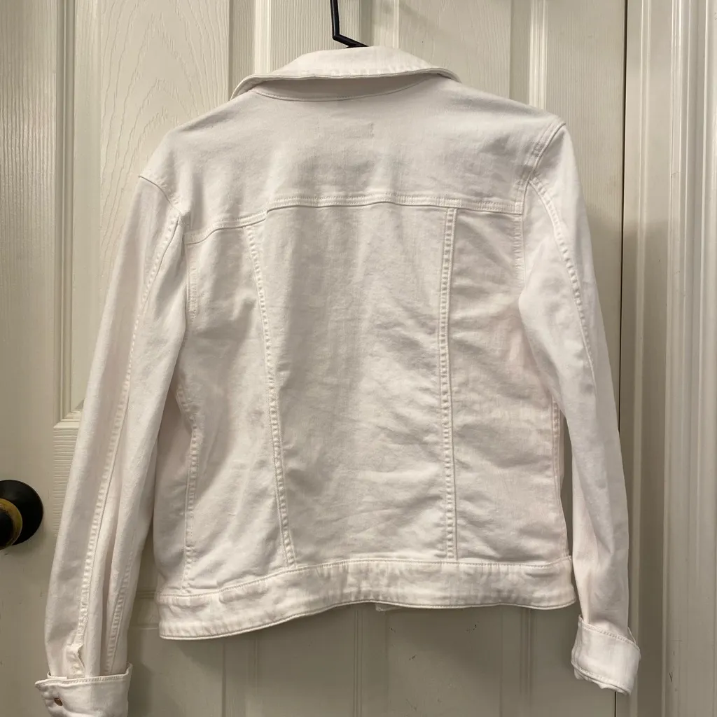 7 For All Mankind White Jean Jacket - Image 3