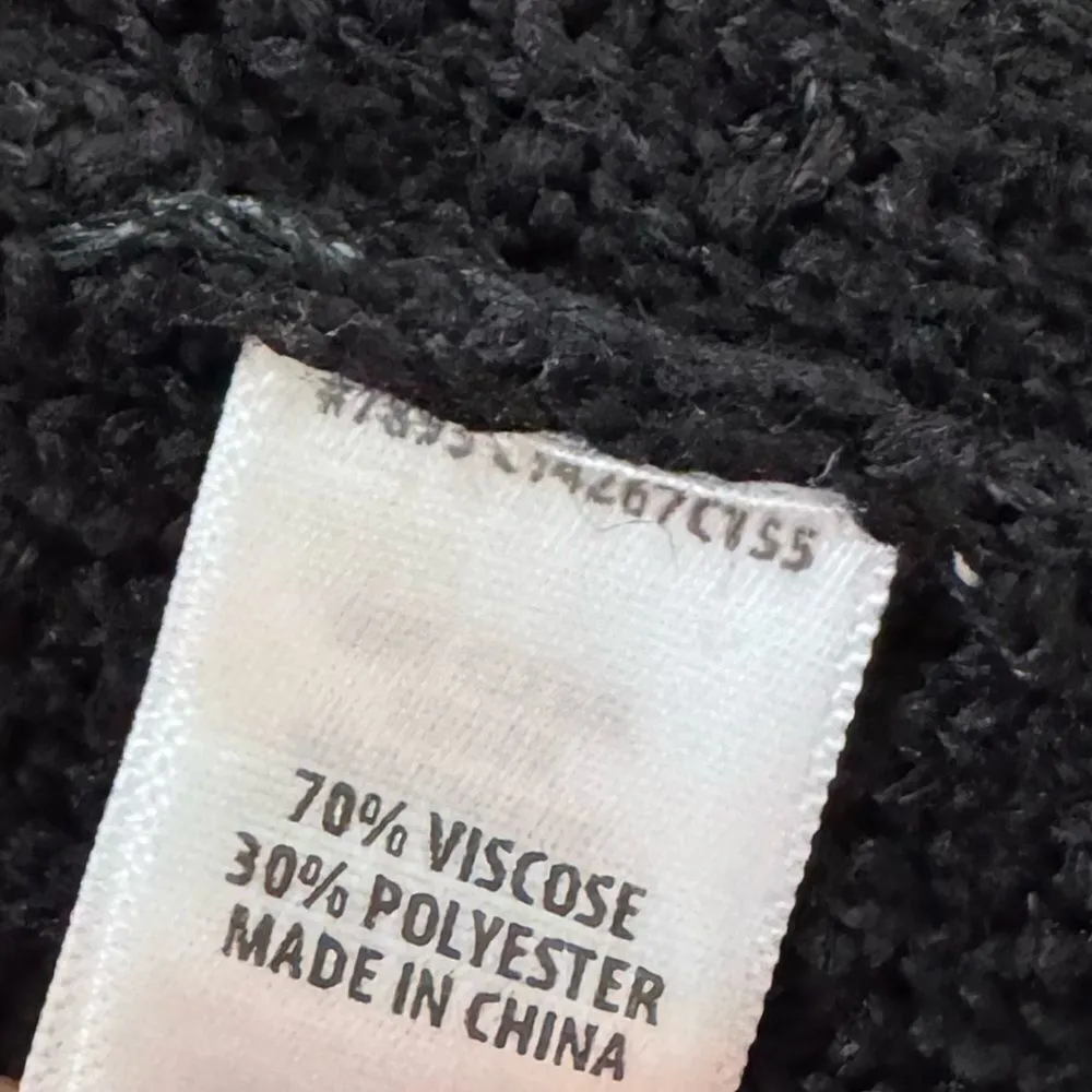 St. John Black White Knit Open Cardigan Sweater M - Image 6