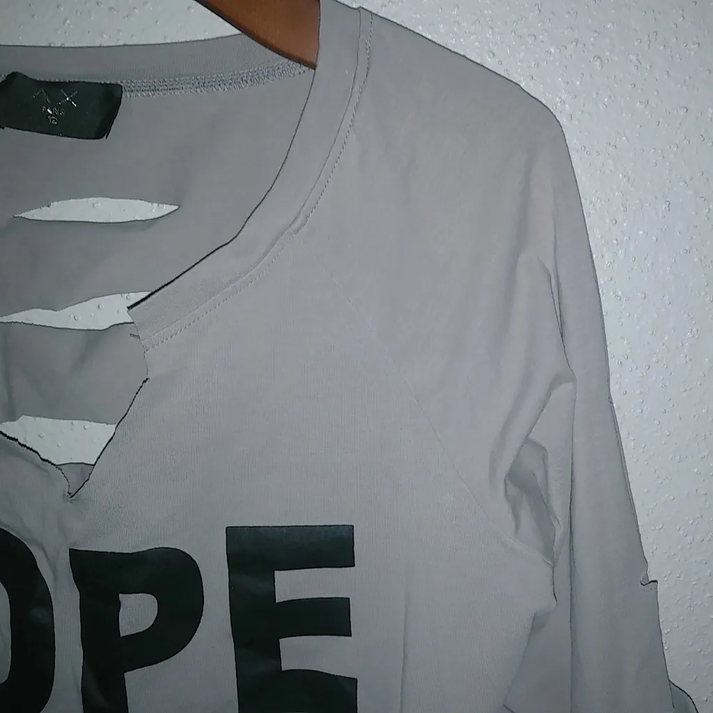 Armani Exchange L DOPE Shredded Crop Top - Image 7