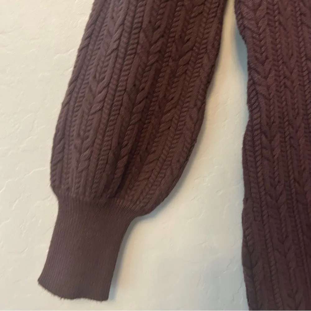 Entro dark brown one shoulder sleeve knit sweater dress size large NEW WITH TAGS - Image 5