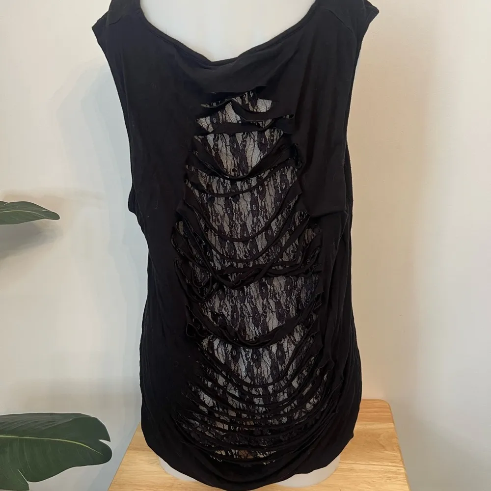 2023 Bike Week Daytona Beach lace tank top Black Size 3X - Image 4