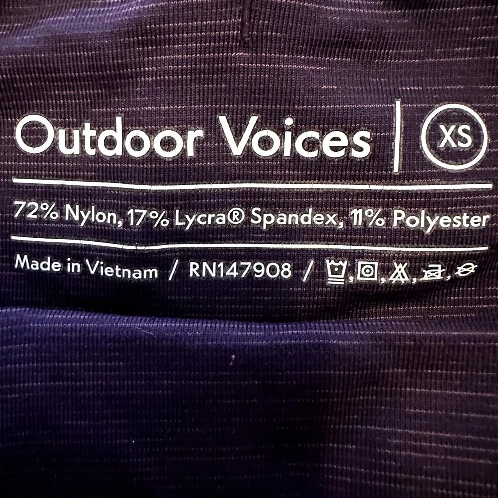 Outdoor Voices TechSweat Flex Leggings Elastic Waist Pull On Athletic Purple XS - Image 4