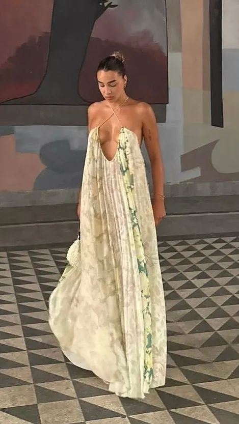 Zara Floral Halter Dress flowy summer casual vacation bohemian  - Image 6