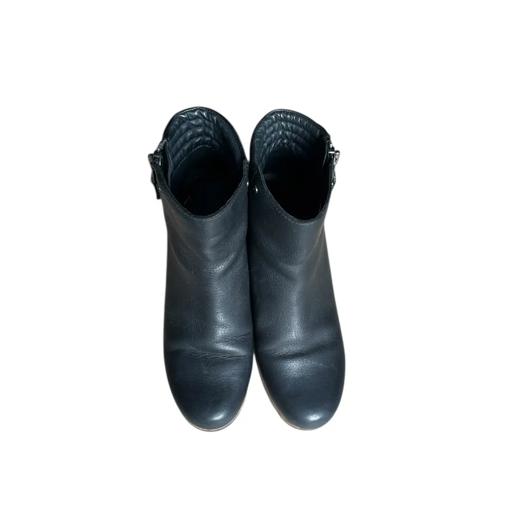 Sorel Danica Short Waterproof moto ankle boot in black leather - Image 8