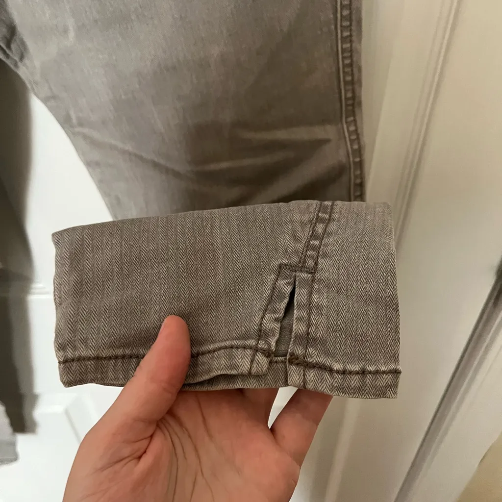 Free People Charcoal Cropped Jeans - Image 3