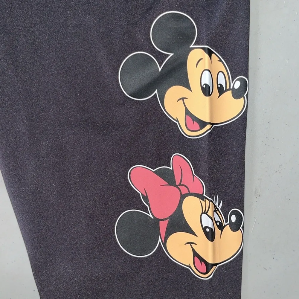 Disney Sz 3X Dark Gray - Mickey & Minnie Mouse Athletic 7/8 Leggings w/ Pockets - Image 3
