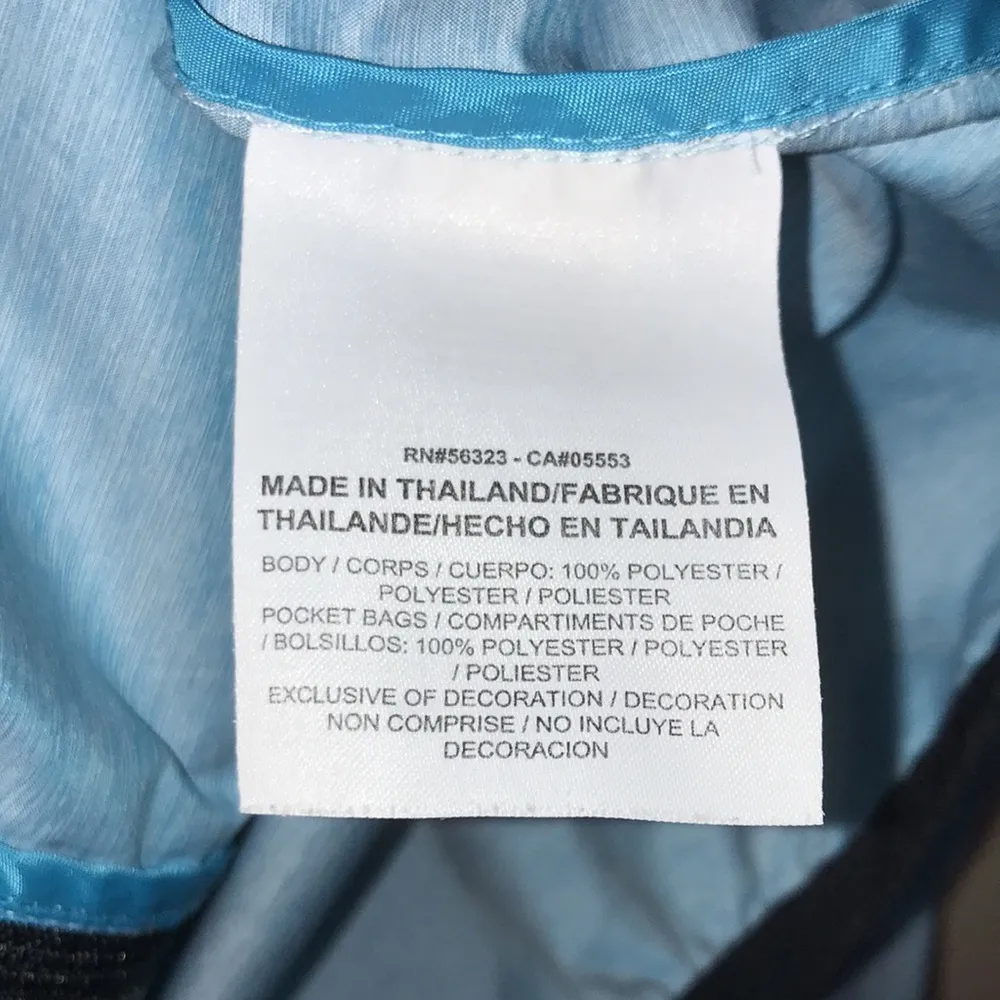 Nike Women’s N7 Blue Black Windbreaker Athletic Running Workout Hooded Jacket - Image 12