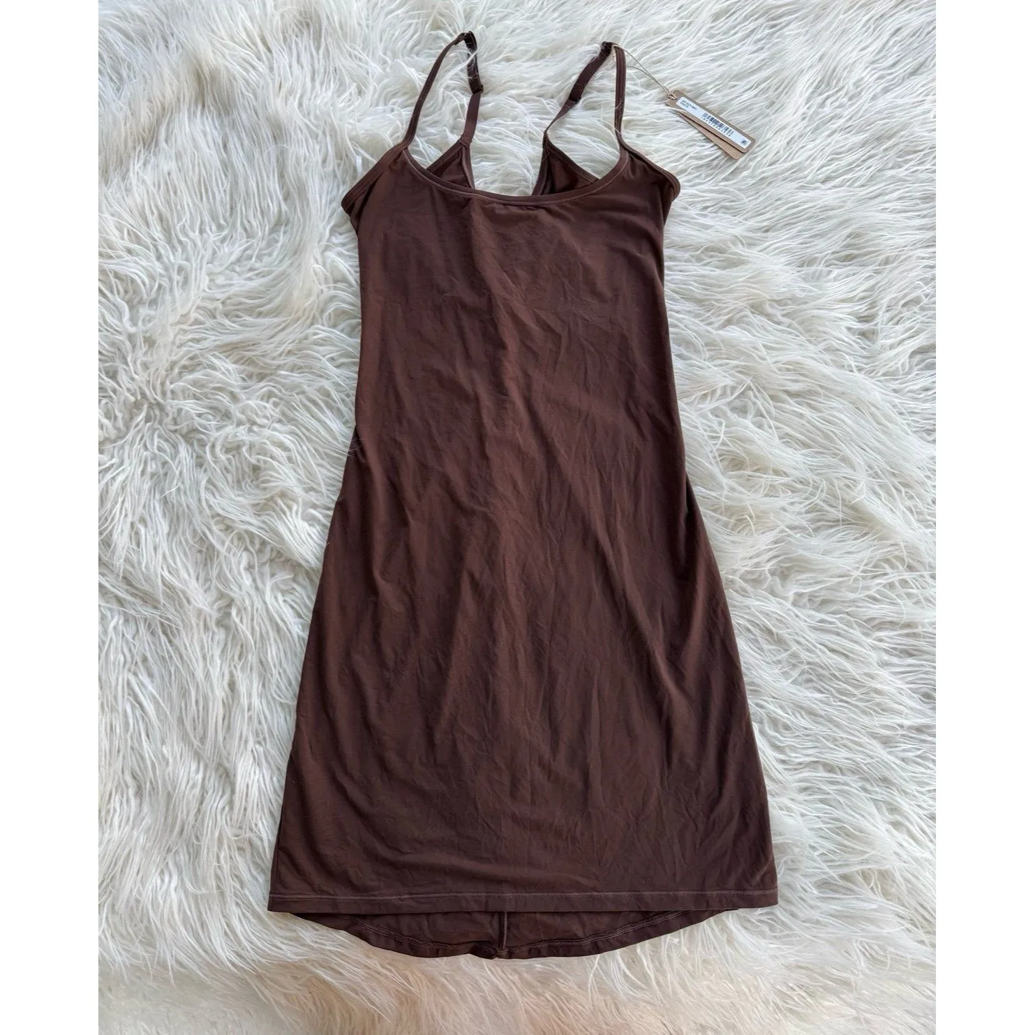 Skims Fits Everybody Slip Dress Cocoa Size Small - Image 4