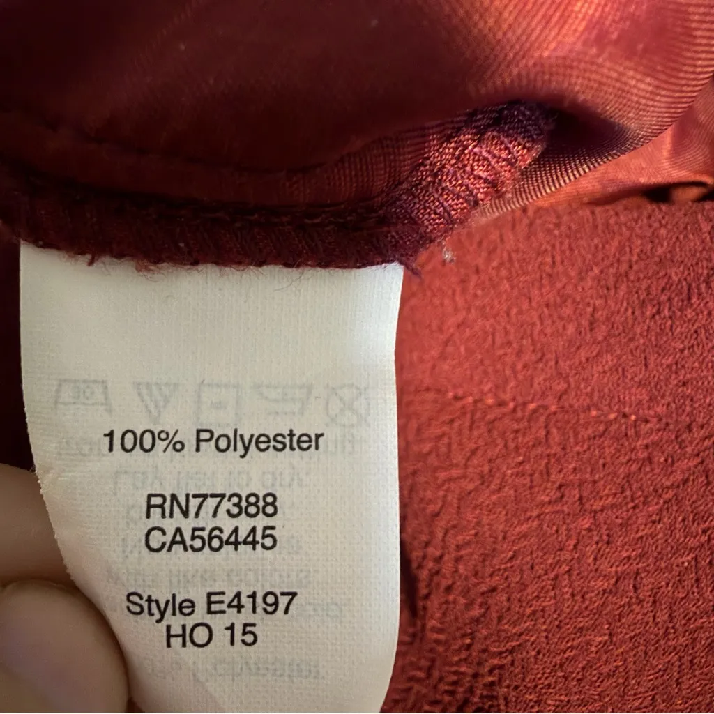 Madewell Sloan Jumpsuit Dark Cabernet jumper size 2 crepe belted romper cropped - Image 9