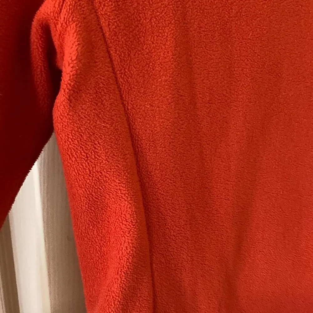 UNIQLO Full Zip Fleece Jacket Sweater Red Orange Size XS Cozy Soft Warm Light - Image 6