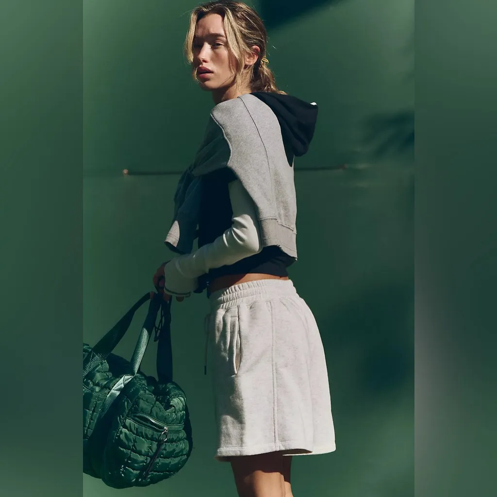 FP Movement Sprint To The Finish White Heather Shorts - Image 3