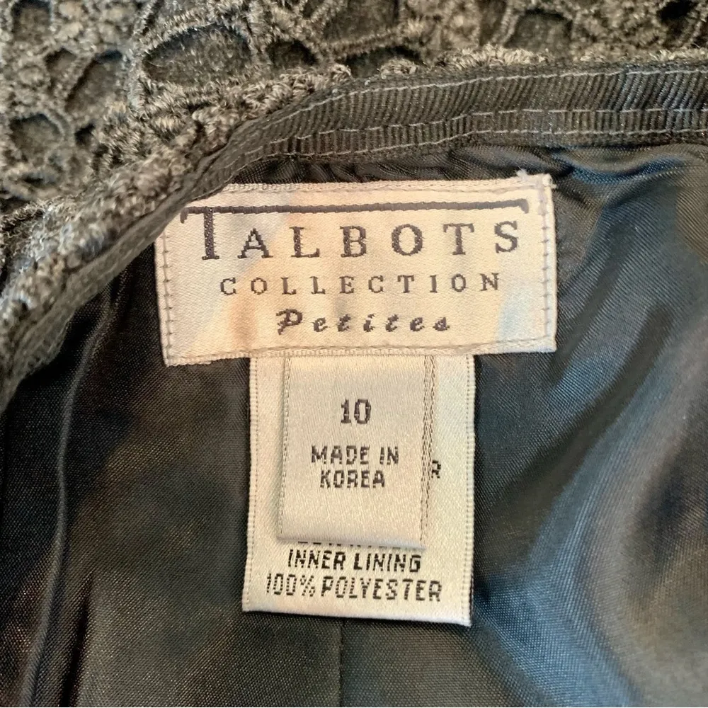 Vintage Talbots Collection Petites Wool Blend Career Crochet Skirt 10P 10 Korea - Image 8