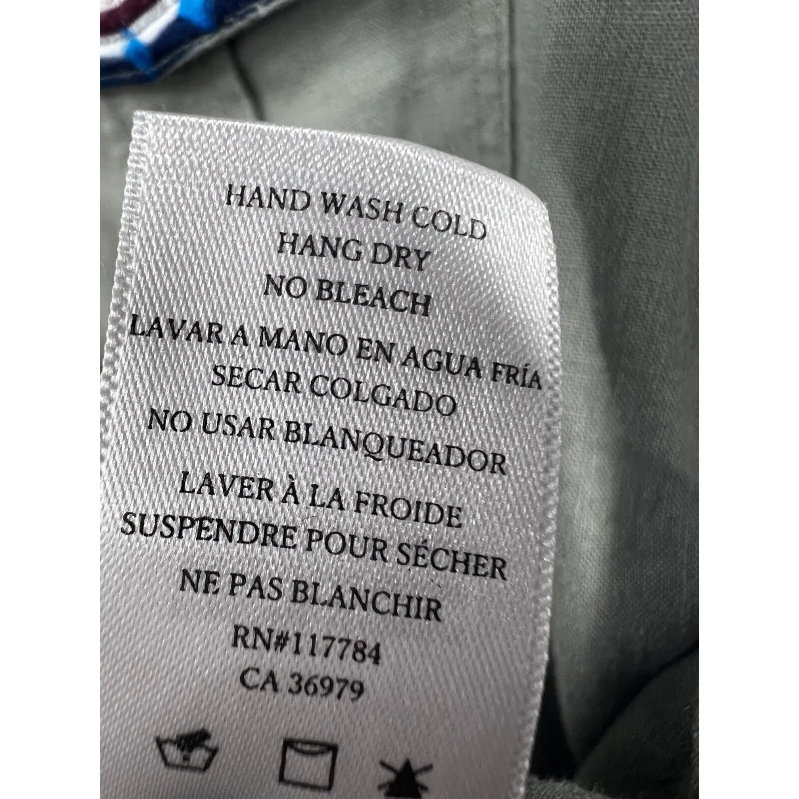 Rails‎ Shirt Womens Kona Inca Embroidered Button Up Linen Blend Aztec Green XS - Image 4