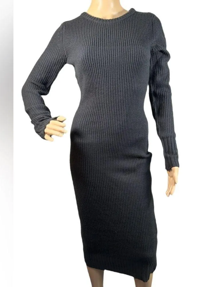 CALVIN KLEIN Woman’s Ribbed Long Sleeve Crew Neck Dress - Image 2