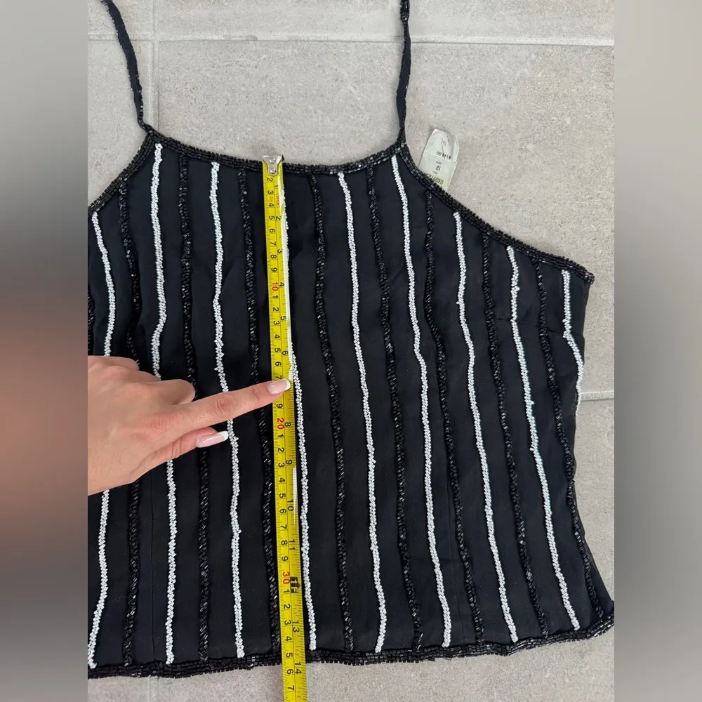 Cache NWT Vintage Caché beaded halter top - size 12 - amazing going out event top - Image 8