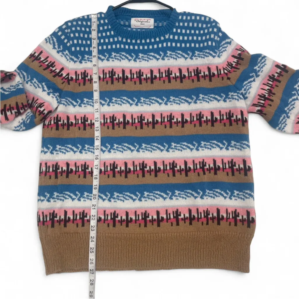 Patterned Blue and Brown Sweater. Size undefined - Image 7