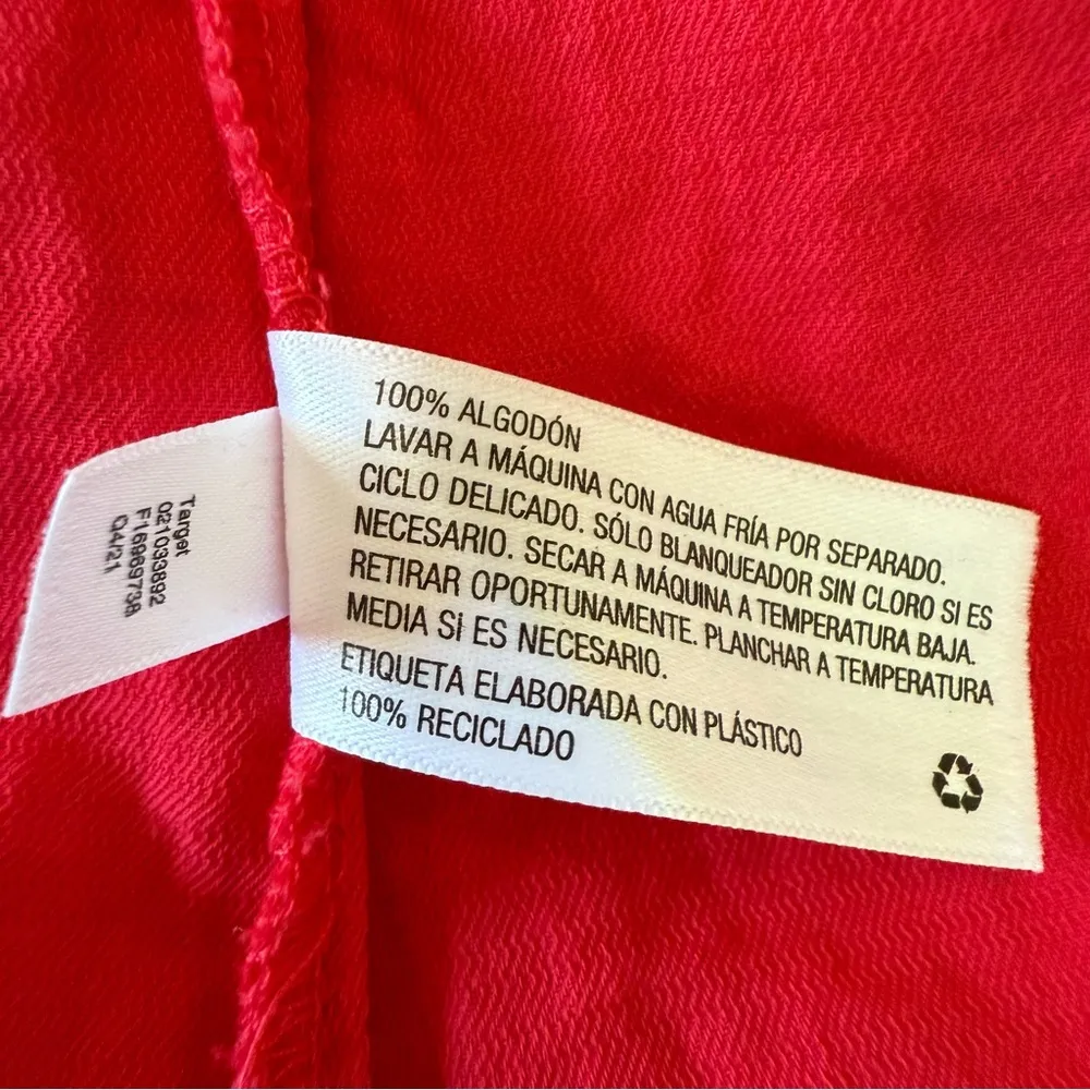 Ava & Viv‎ Cotton V-neck Midi Dress Size 2X EUC Pockets Ruched Tie Shoulder - Image 7