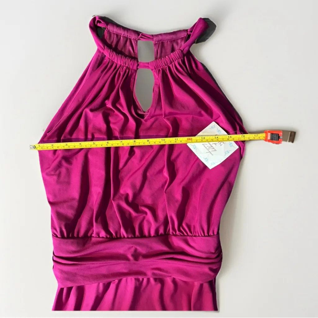 NWT Suzi Chin for Maggy Boutique Sleeveless Halter Dress Size 6‎ - Image 7